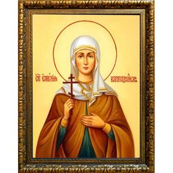 Емилия Кесарийская (Каппадокийская) Святая. Икона на холсте.