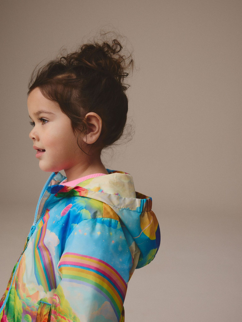 Дождевик с хлопковой подкладкой для девочки Next E25-123, Голубой, Зеленый