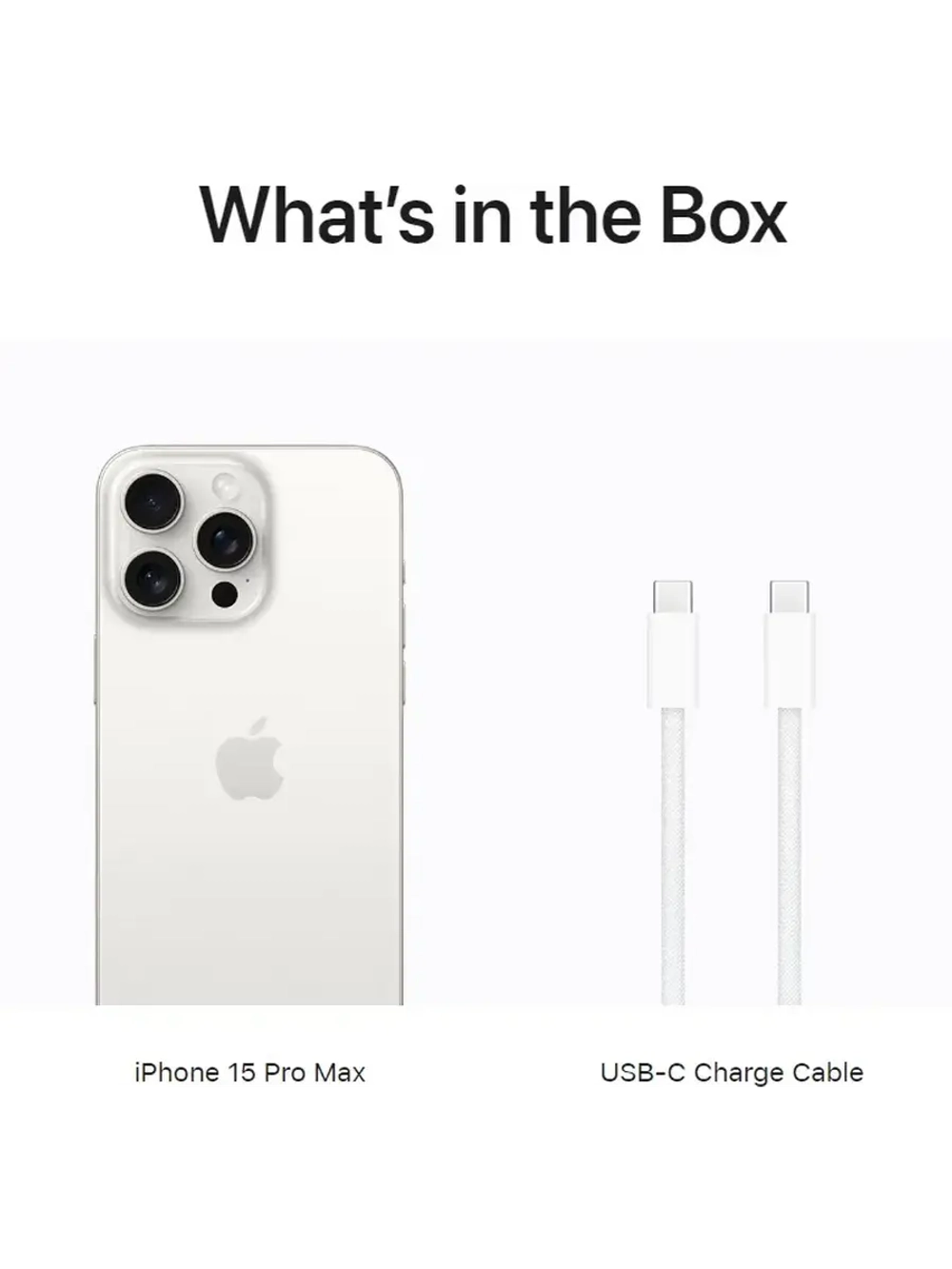 Смартфон Apple iPhone 15ProMax 512ГБ; nanoSIM+eSIM; белый