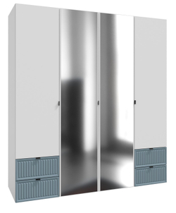 Шкаф для одежды, шкаф белый,синий, Окленд 79-658.2Т