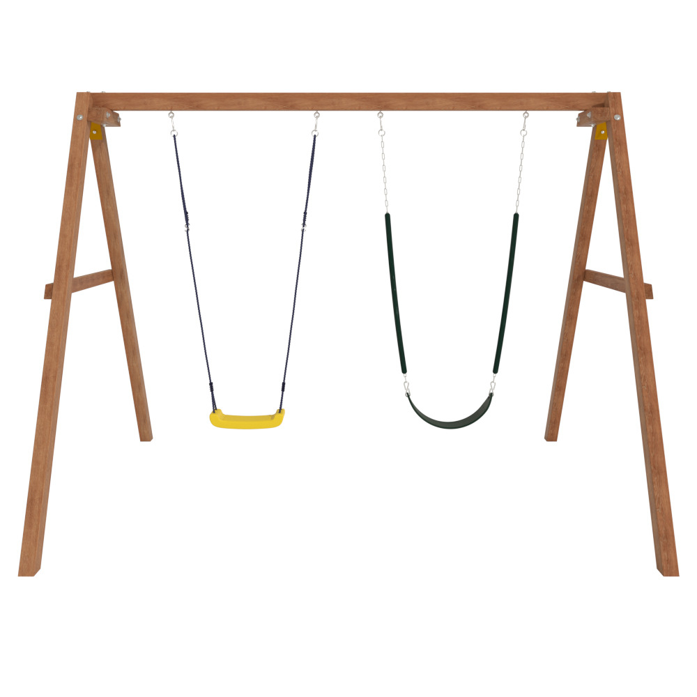Деревянные качели с гибкими качелями