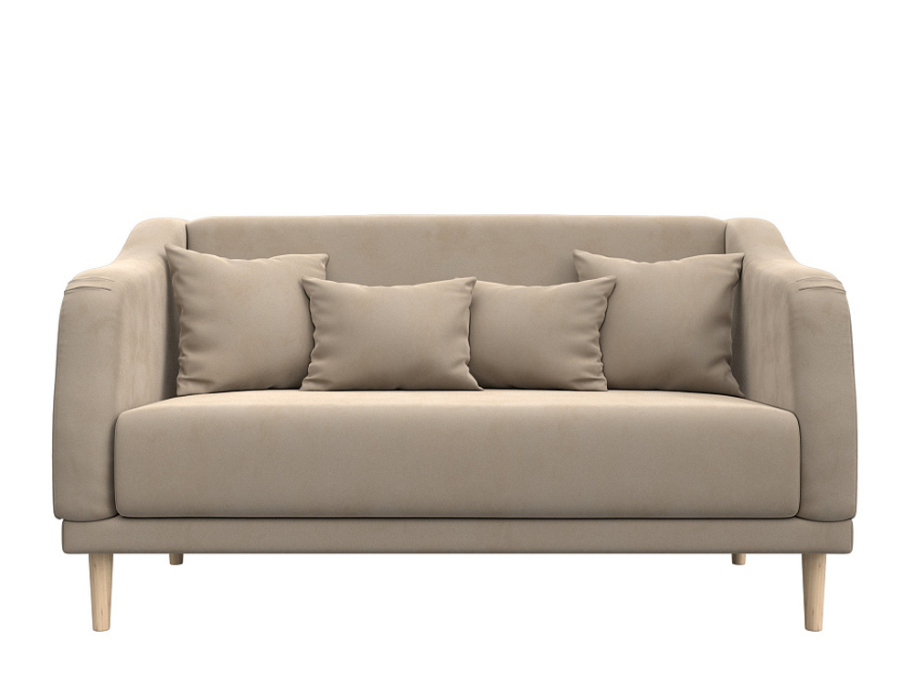 Диван кухонный прямой Киото, Бежевый, Велюр, 113069