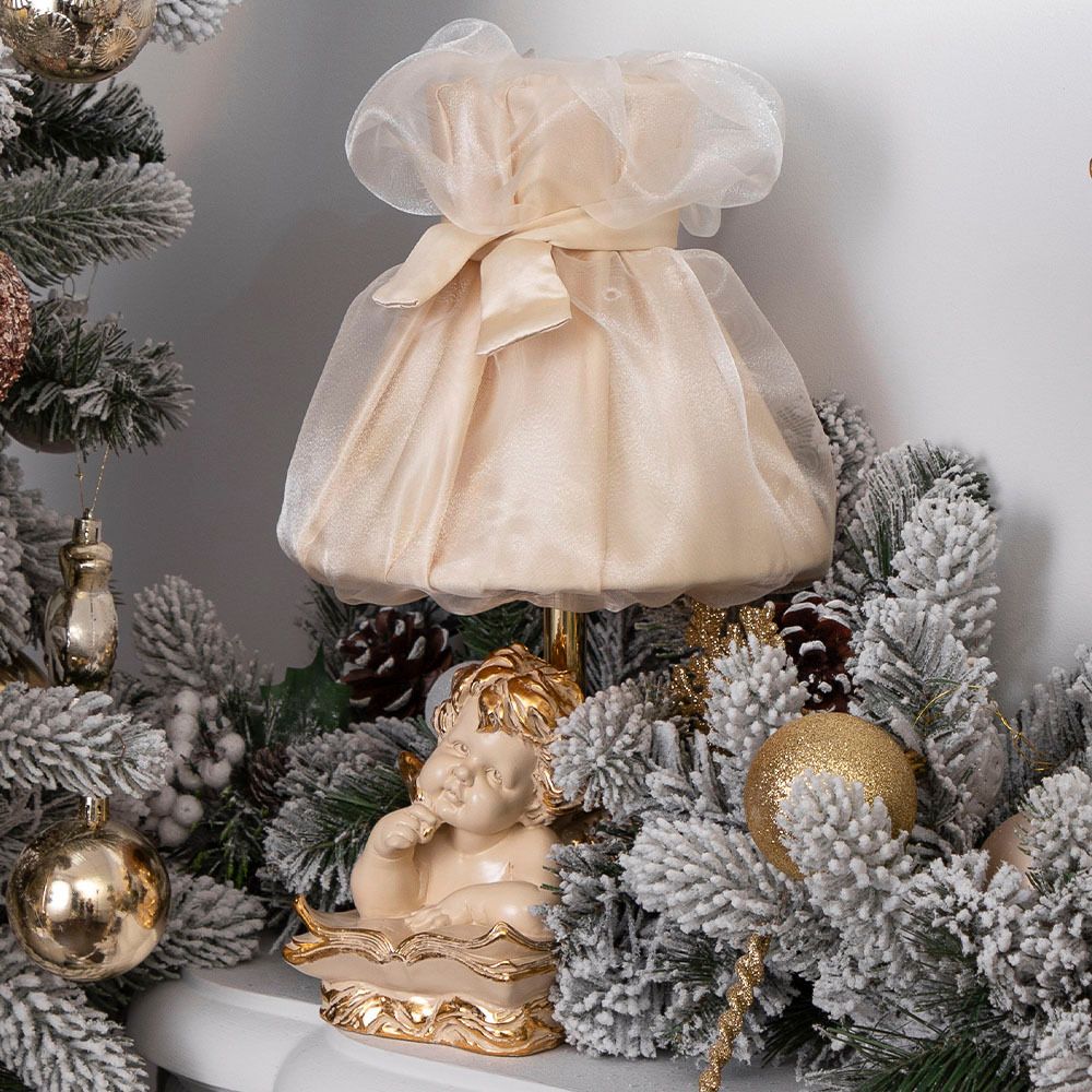 Настольная лампа Ангел Поэт Айвори Мадлен Жемчуг