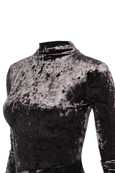 «SCULPTING velvet dress» Платье из эластичного бархата с разрезом