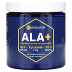 Natural Stacks, АЛК + улучшенные антиоксиданты для мозга, 60 веганских капсул
