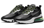 Nike Air Max 270 retro heightening fabric, artificial leather, shock absorption, non-slip, wear-resistant, breathable, lightweight, rebound, low-cut running shoes, men's black and green