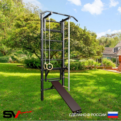 Уличная шведская стенка Sv Sport У430 (Турник/Стойка/Скамья/Канат/кольца/лестница)