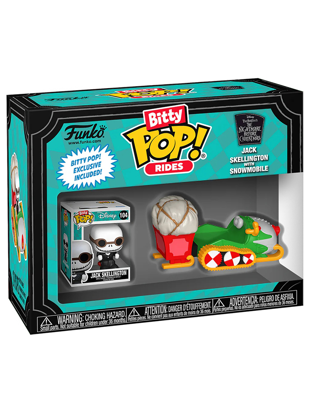 Фигурка Funko Bitty POP! Rides TNBC Jack Skellington w/Snowmobile 83624