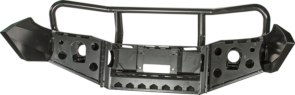 Бампер силовой передний Toyota Hilux 2012-2014 с доп. фарами, защитной дугой и защитой бачка омывателя, на рестайлинг РИФ