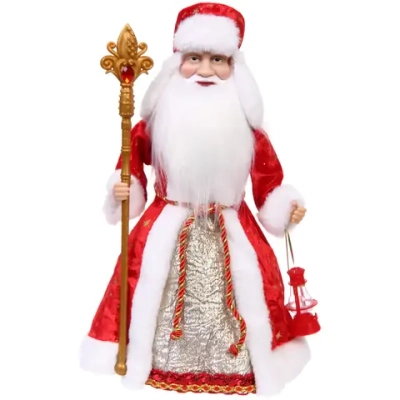 Дед Мороз музыкальный «Сказочное представление» 40 см (красная шубка)