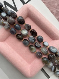 Бусины из агата Ботсвана 12х17мм, галтовка