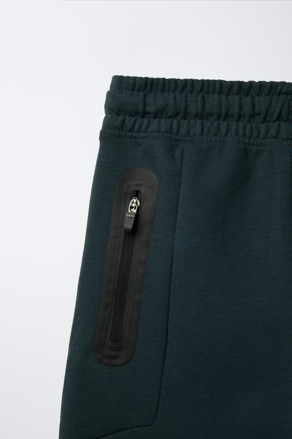 ZARA БРЮКИ В СПОРТИВНОМ СТИЛЕ, ЦВЕТ МОРСКОЙ ВОЛНЫ