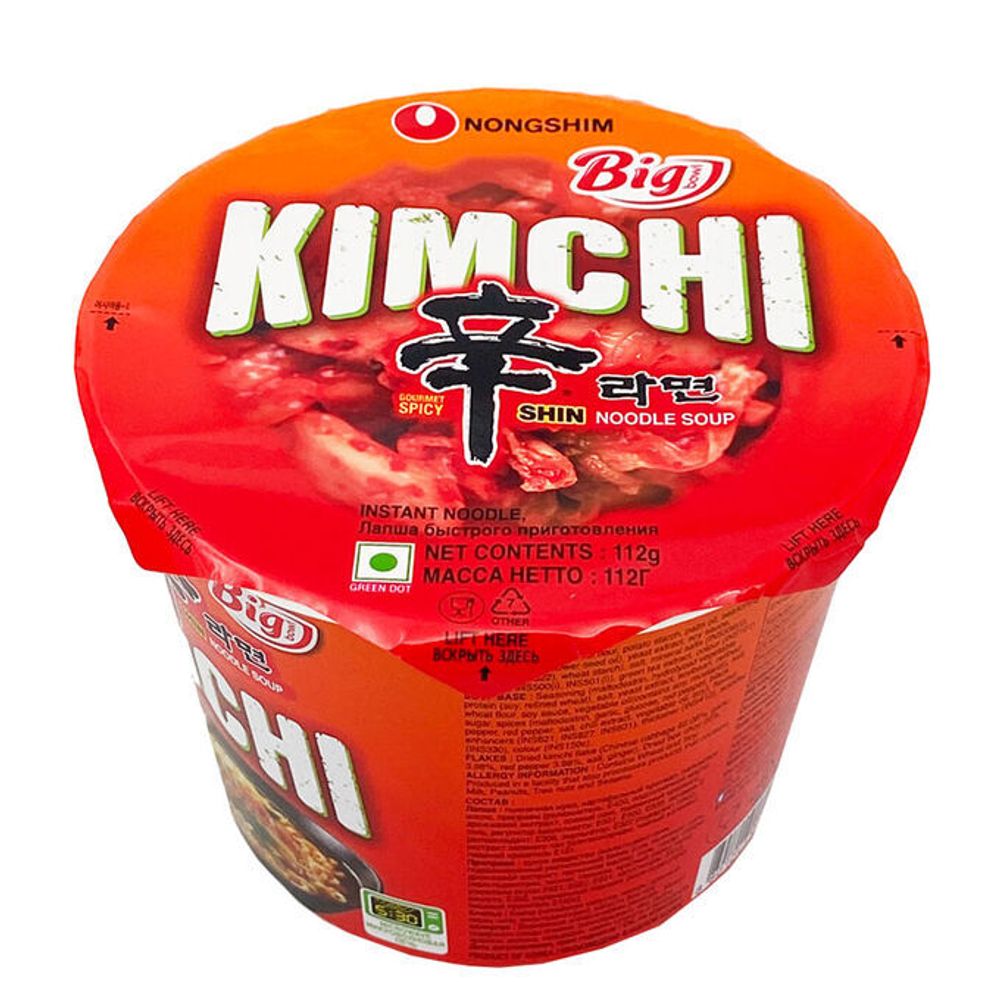 Лапша &quot;Нонгшим big bowl noodle kimchi flavour&quot;, чаша 112г