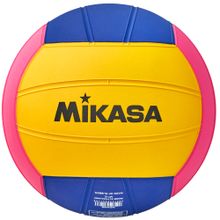 Мяч для водного поло MIKASA WP445D р.4, жен, резина, вес 400-450гр, дл.окр-65-67см, желто-сине-розов