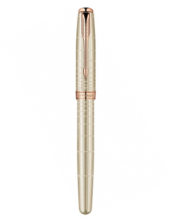 Перьевая ручка Parker Sonnet F535 VERY PREMIUM Feminine, (серебро 925 пробы) цвет: Silver PGT, перо: F