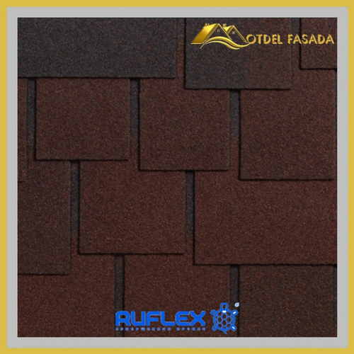 Гибкая черепица Ruflex Dranka Темный шоколад 2,8 м2
