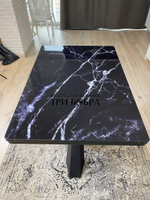 Кухонный раздвижной стол "Спайдер", чёрный мрамор