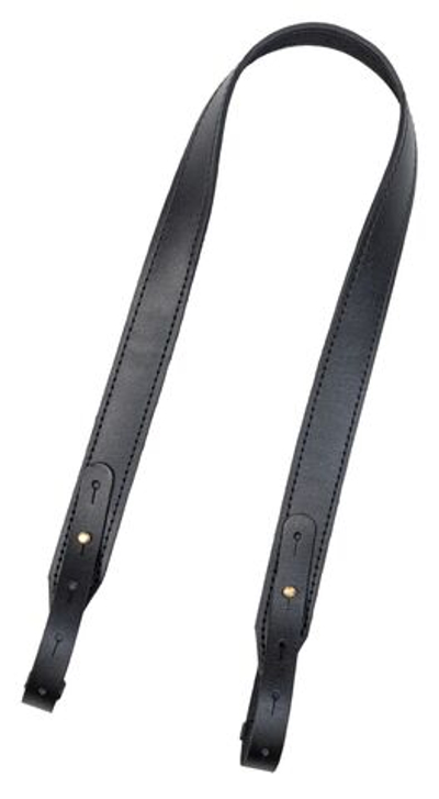 Ремень погонный с регулировкой люкс / кожа / черный