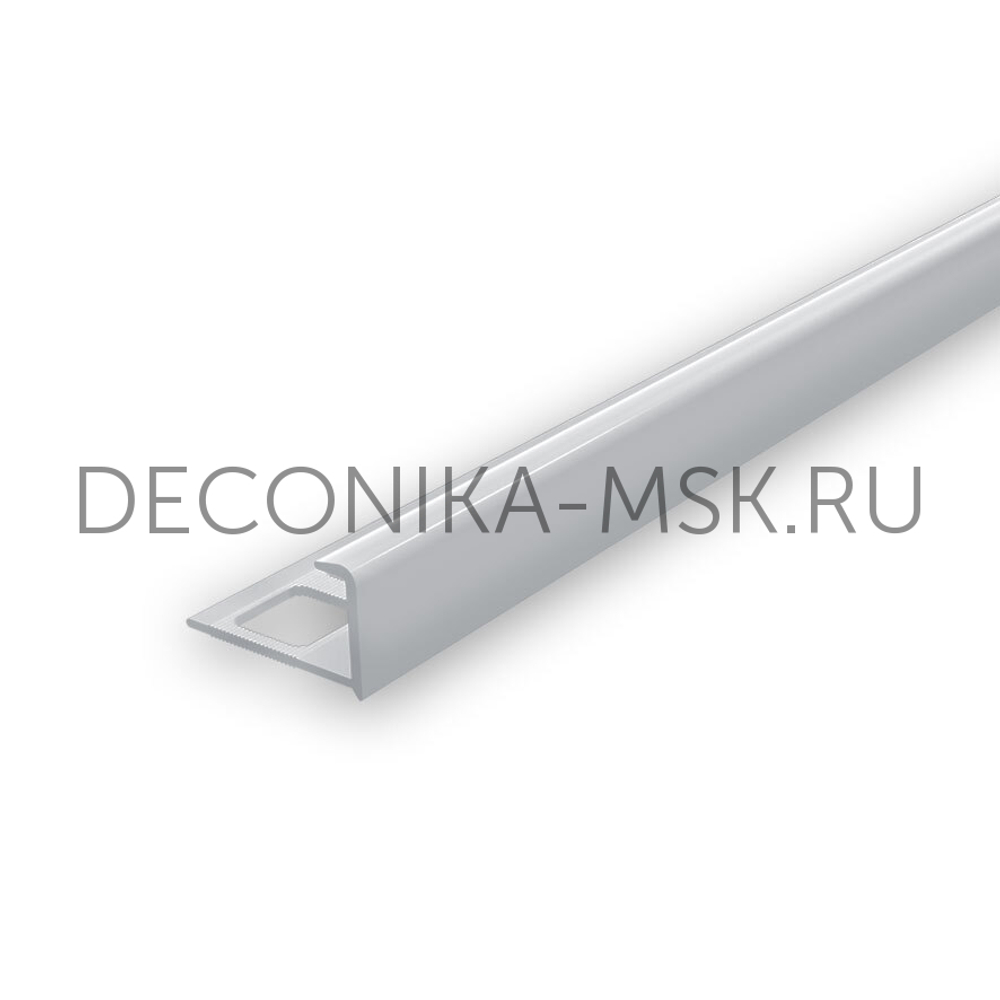 Раскладка для плитки наружная DECONIKA 8мм 2.5м Светло-серый глянцевый, Д-Пл8-Н-002ССГ