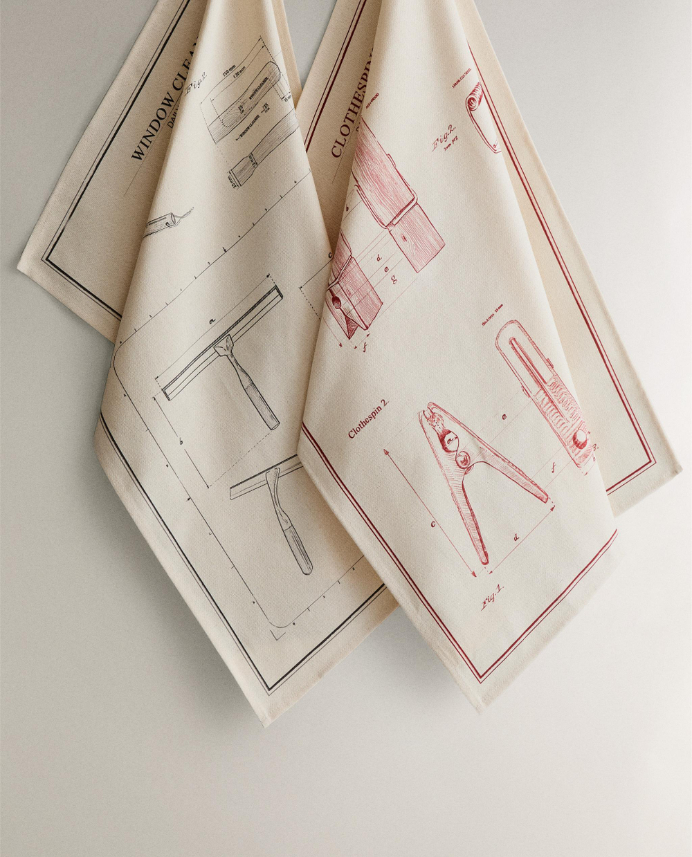 Zara Home кухонное полотенце из хлопка, 60 40 см (комплект 2 шт.) · 7230/026