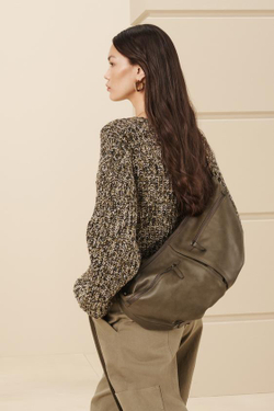 ZARA СВИТЕР С V-ОБРАЗНЫМ ВЫРЕЗОМ, ЗЕЛЕНЫЙ