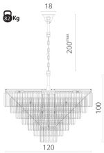 Подвесная люстра Divinare NOVA 3001/02 LM-25