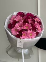 Букет из 25 минигербер розового оттенка