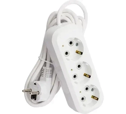 Удлинитель 3х3м с заземлением 16А IP20 Makel MGP 133 белый