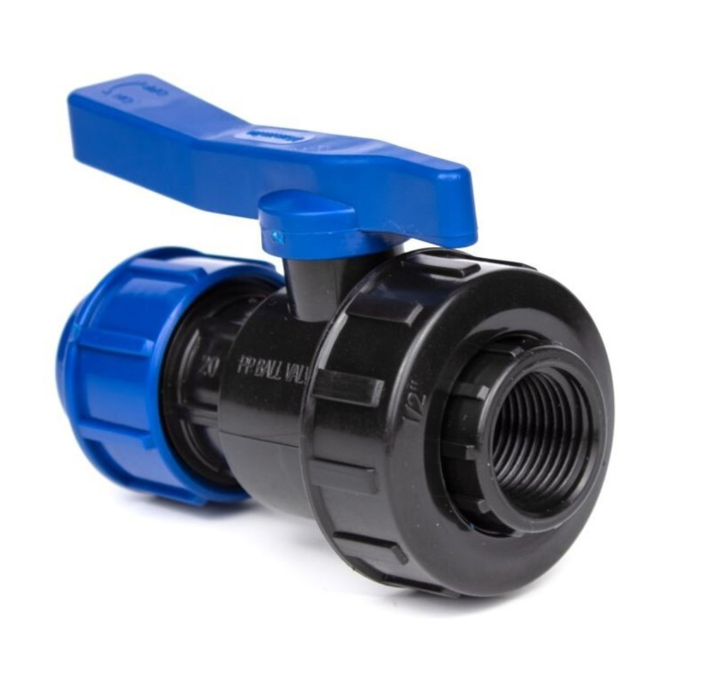 ПНД  Кран шаровой 50х1"1/2 вн.  ТПК-АКВА  (10/1шт)