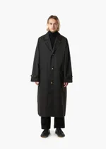 Плащ FOS Длинный 1 Черный Мужской