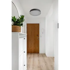 7780/DLN BASICA SN 138 Светильник пластик/белый/черный LED 48Вт 3000/4000/6000К D390 IP43 CCT OPTIMA