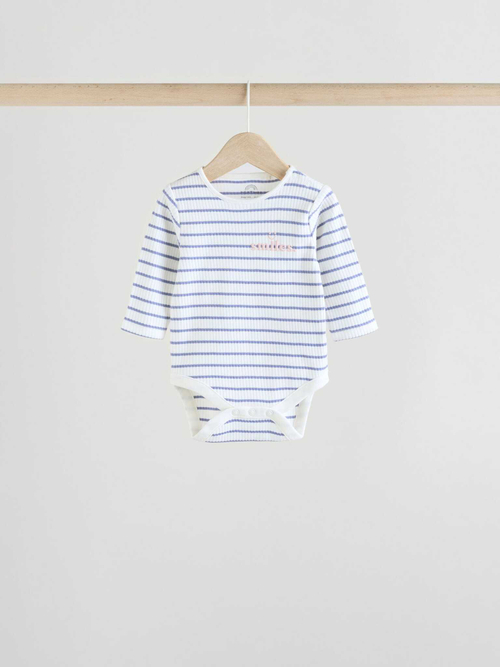 Боди с длинным рукавом для малышей Next E92-957, 3 шт., Белый, Серый, Розовый