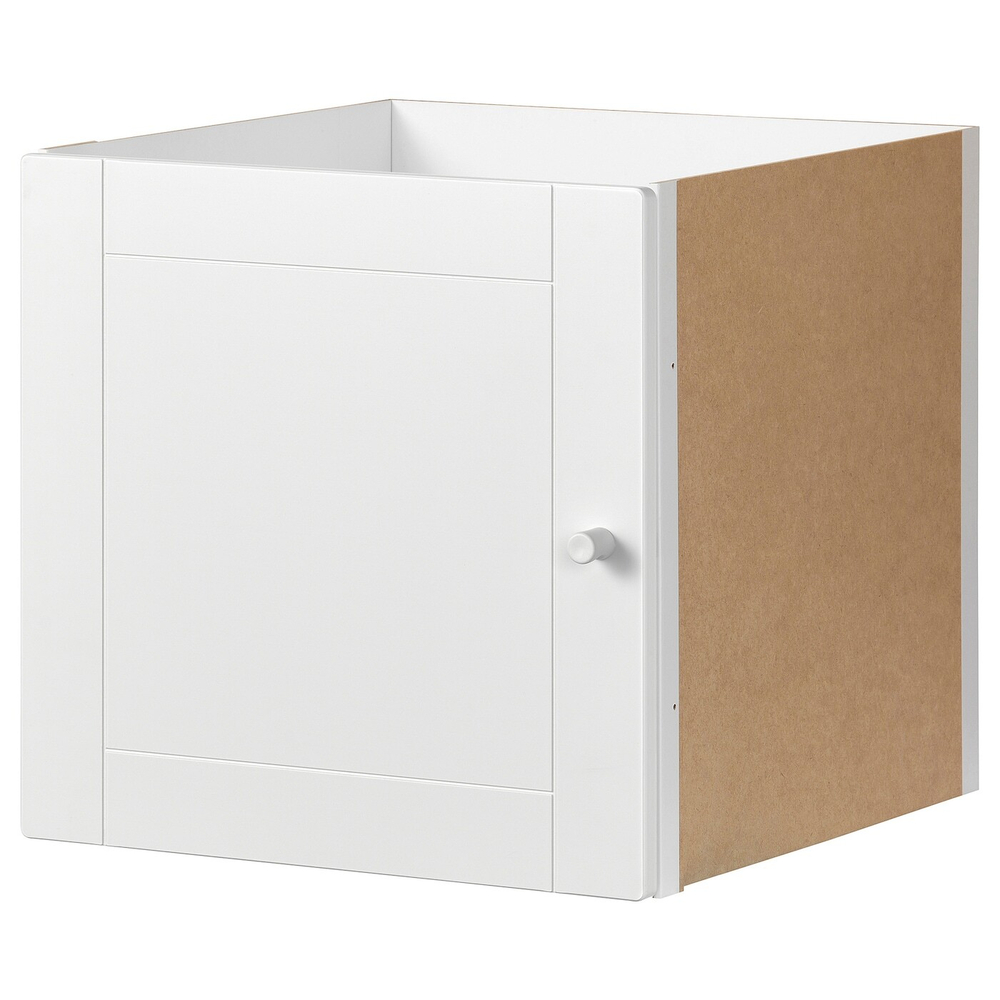 IKEA KALLAX  (ИКЕА КАЛЛАКС)  -  Вставка с дверцей, фрезерованная/белая, 33x33 см