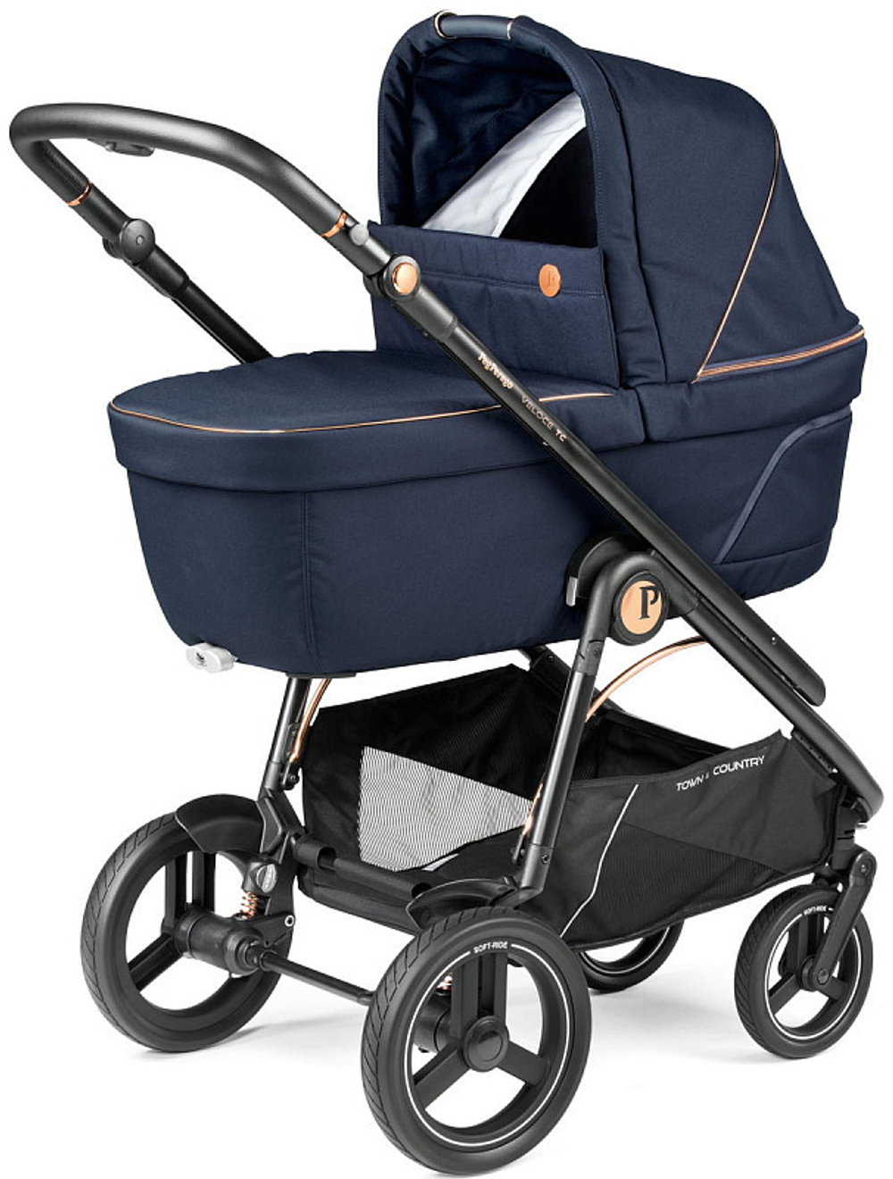 Коляска 2 в 1 Peg Perego Veloce TC Belvedere Blue Shine