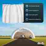 Пневмокаркасный ангар «Горизонт 2» авиационный 50×35×25 м — из ПВХ для самолетов