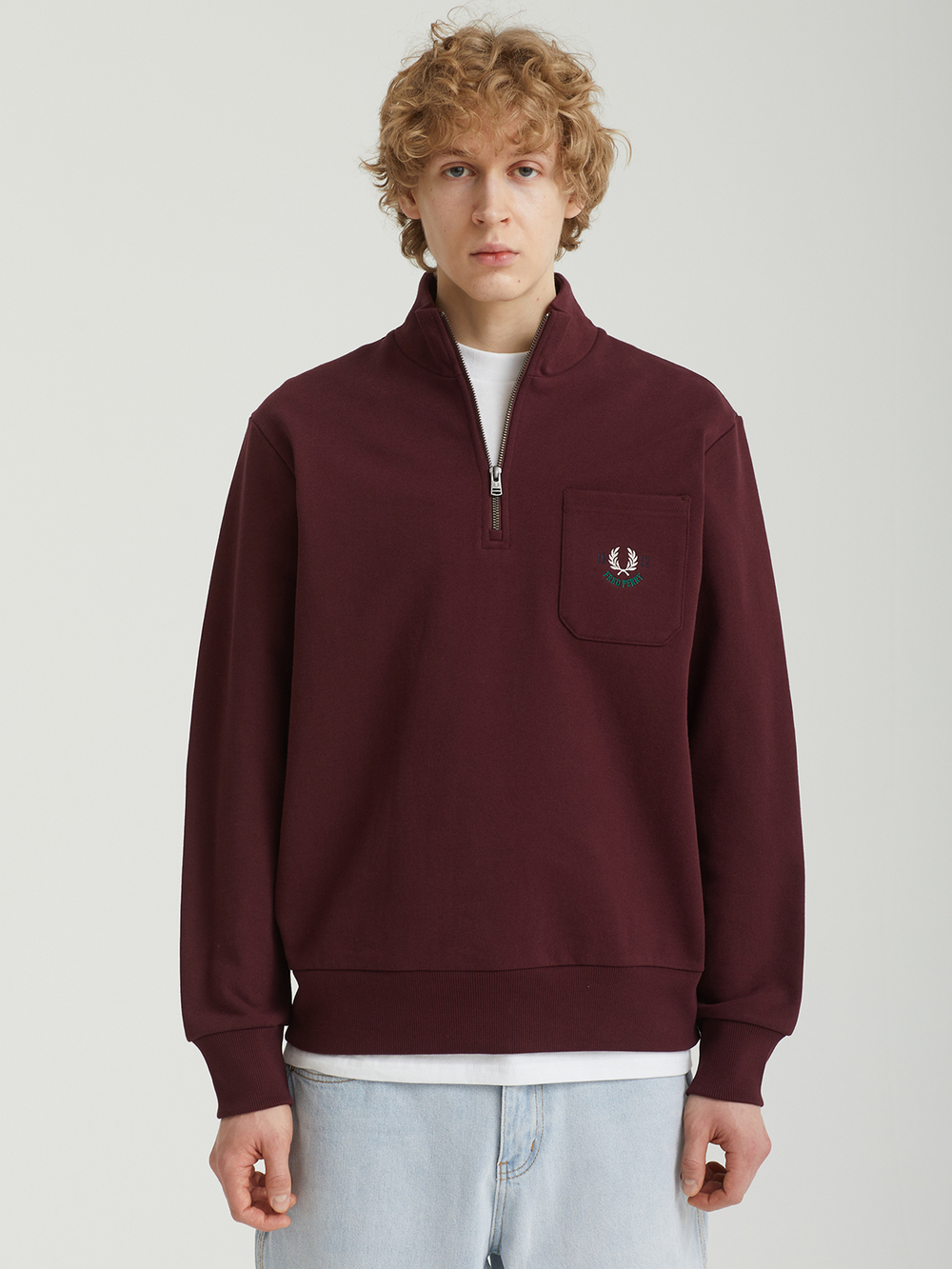 Мужская Толстовка Embroidered Champion Half Zip