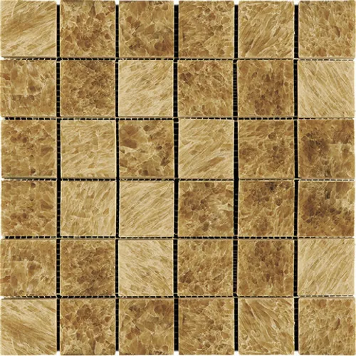 7M072-48P Onyx Caramel Мозаика из оникса Natural Adriatica коричневый квадрат глянцевый