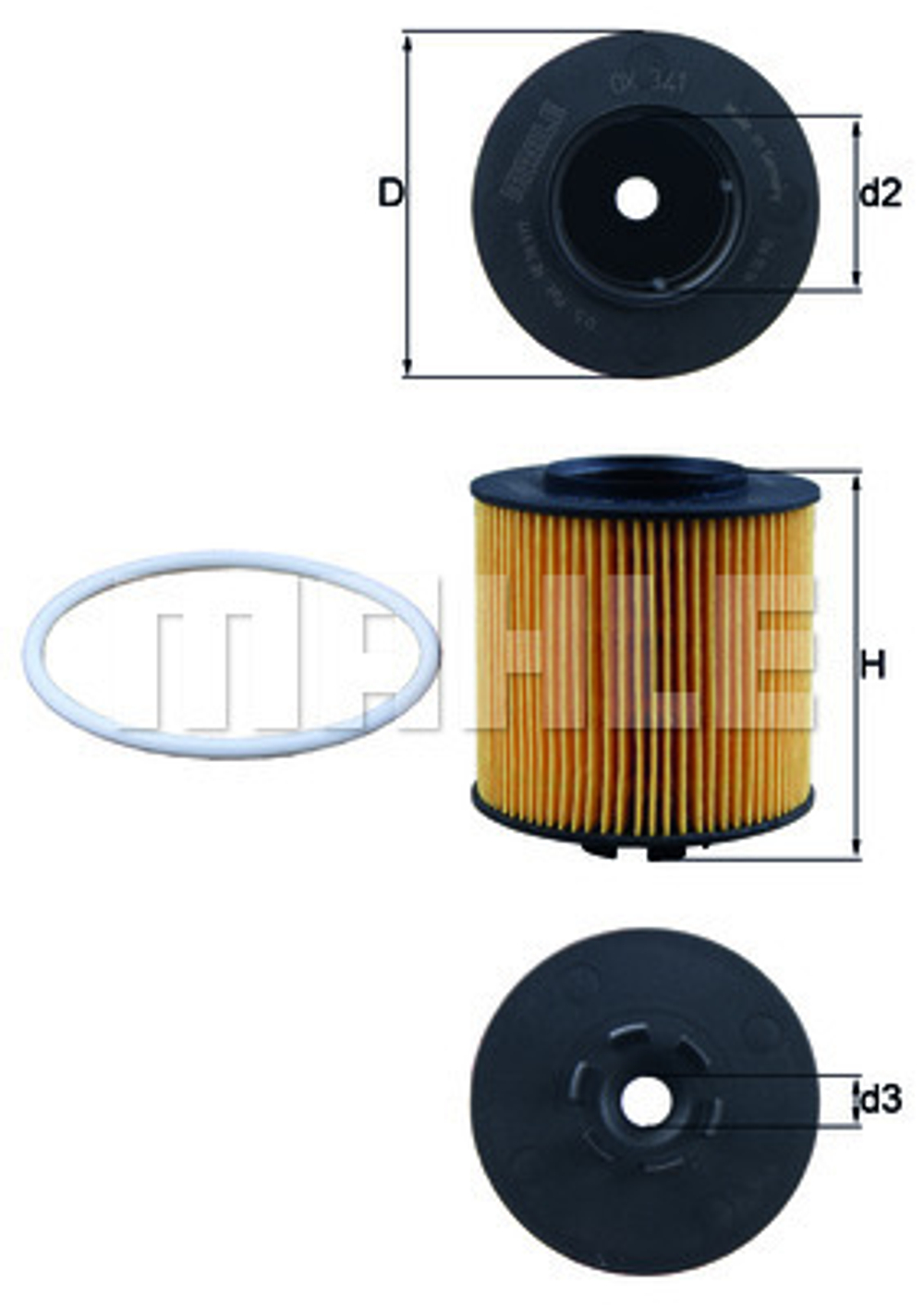 Фильтр масляный   KNECHT  OX341D