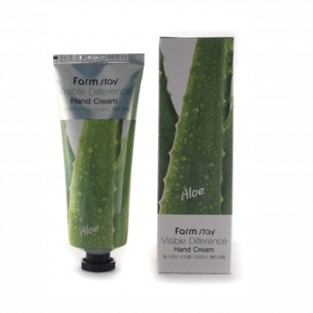 Крем для рук с экстрактом алое FarmStay Visible Difference Hand Cream aloe 100мл