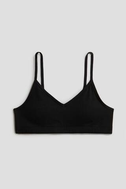 H&M Укороченный топ с подкладкой, черный