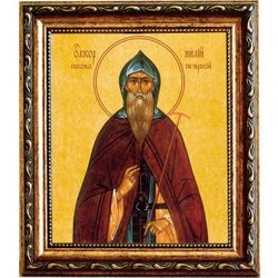 Корнилий Псково-Печерский Преподобомученик, игумен. Икона на холсте.