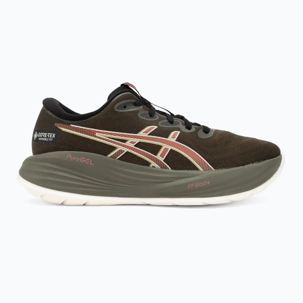 Женские Кроссовки для бега ASICS Gel-Cumulus 27 GTX brown stone/dark pink clay