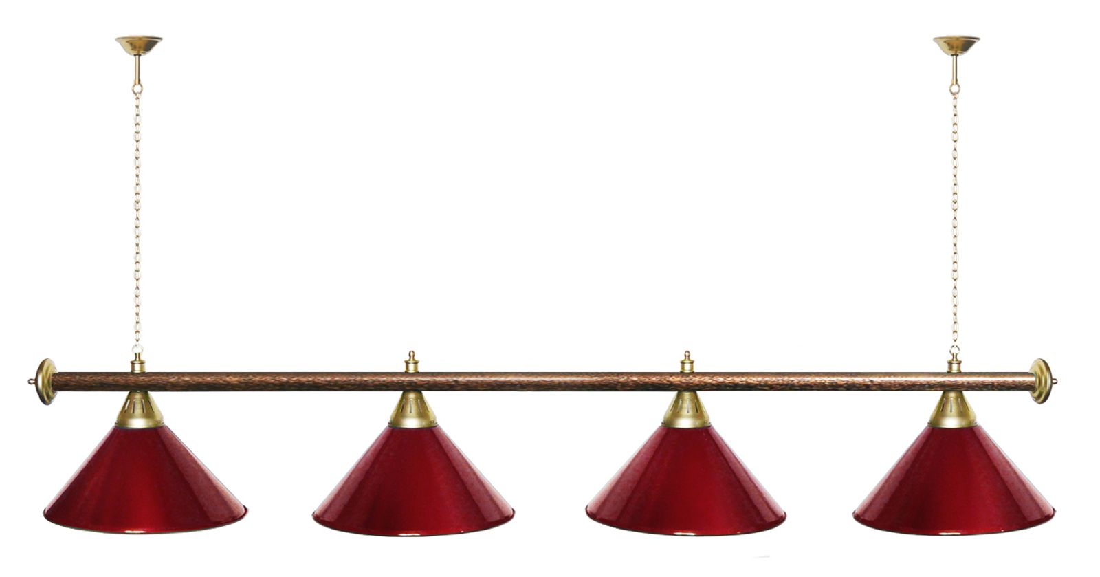 Лампа STARTBILLIARDS 4 пл. (плафоны зеленые,штанга золотая,фурнитура золото) фото №60