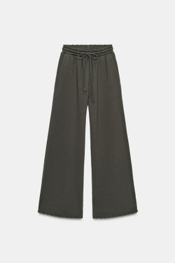 ZARA БРЮКИ С ЭФФЕКТОМ ПОТЕРТОСТИ, ЗВЕЗДАМИ И ЗАКЛЕПКАМИ, ТЕМНО-КОРИЧНЕВЫЙ