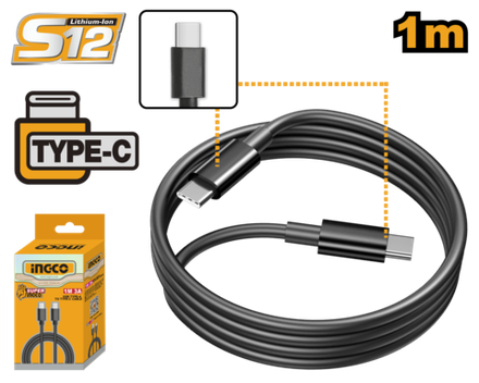 Кабель для зарядки Type-C - Type-C INGCO IUCC02 1 м