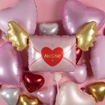 Шар (35''/89 см) Фигура, Люблю, Письмо Валентинка, 1 шт. в уп.