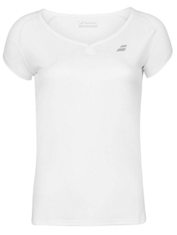 Женская теннисная футболка Babolat Play Cap Sleeve Top Women - white