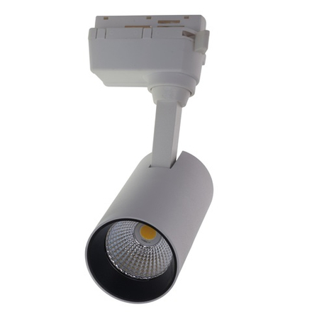 ULB-Q277 10W-4000К WHITE Светильник-прожектор светодиодный трековый. 800 Лм. Белый свет 4000К. Корпус белый. ТМ Volpe