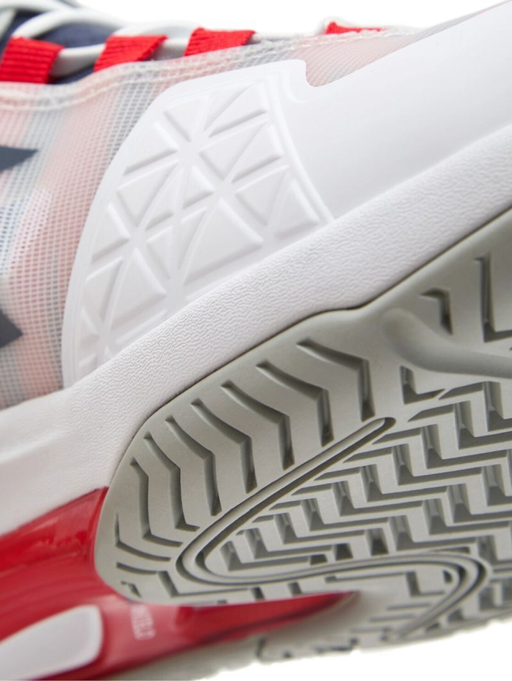 Теннисные кроссовки Diadora Speed Blushield Fly 4 + AG - white/blue corsair/fiery red