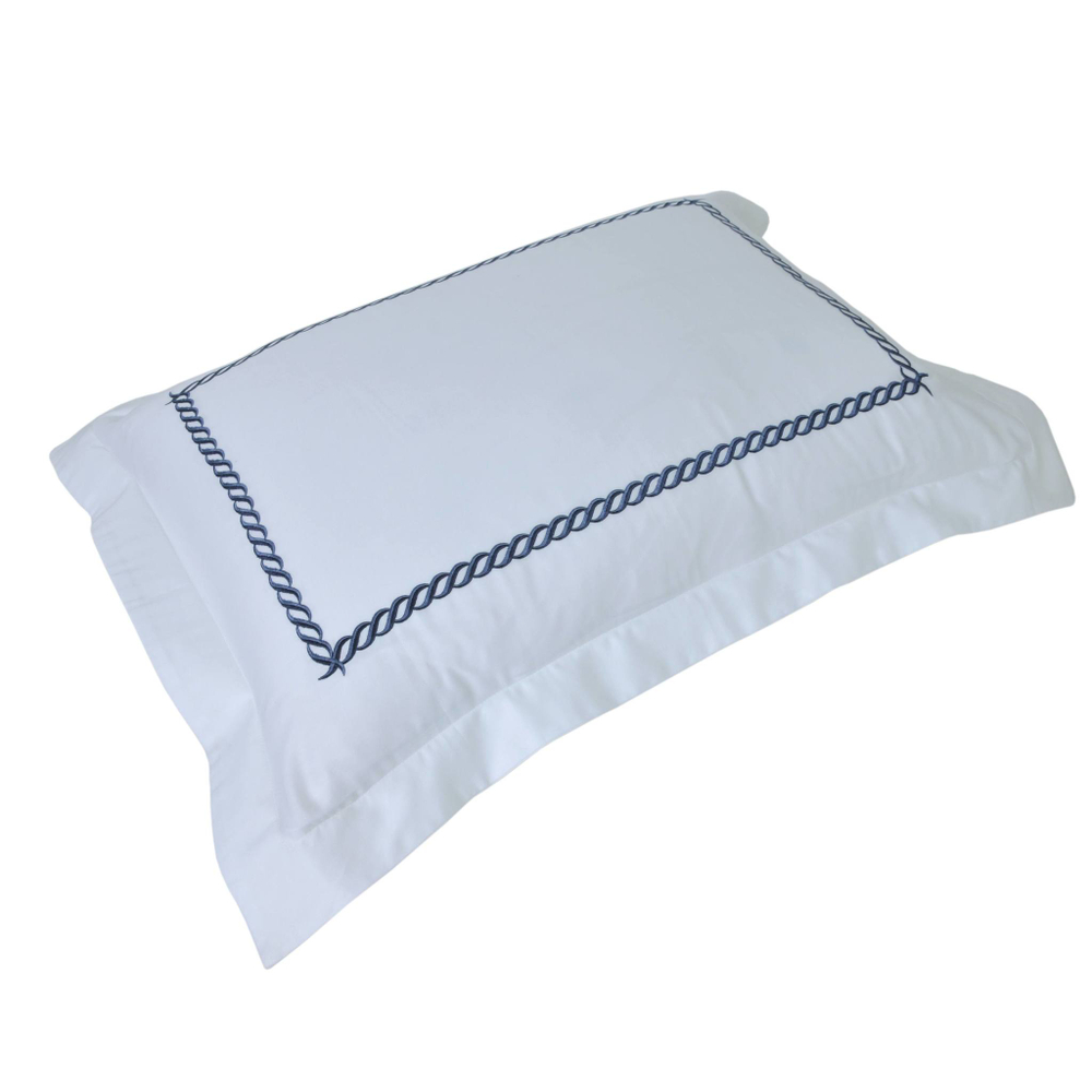 Наволочка декоративная 50х70 Casual Avenue Messina Marine бело-синяя Турция